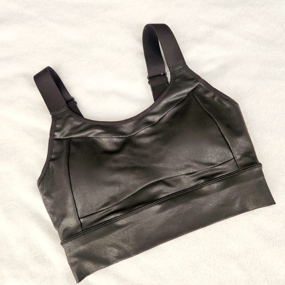 Black Women's Faux Sports Top